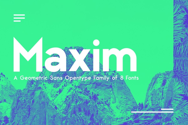 Beispiel einer Maxim Sans Bold-Schriftart